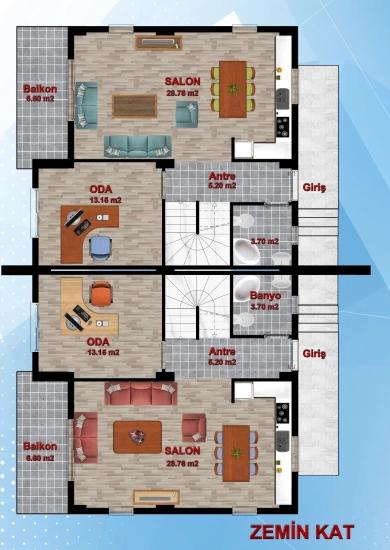 160 M² Luxuriöse 3+1-Villa Zum Verkauf In Ortaca Çaylı