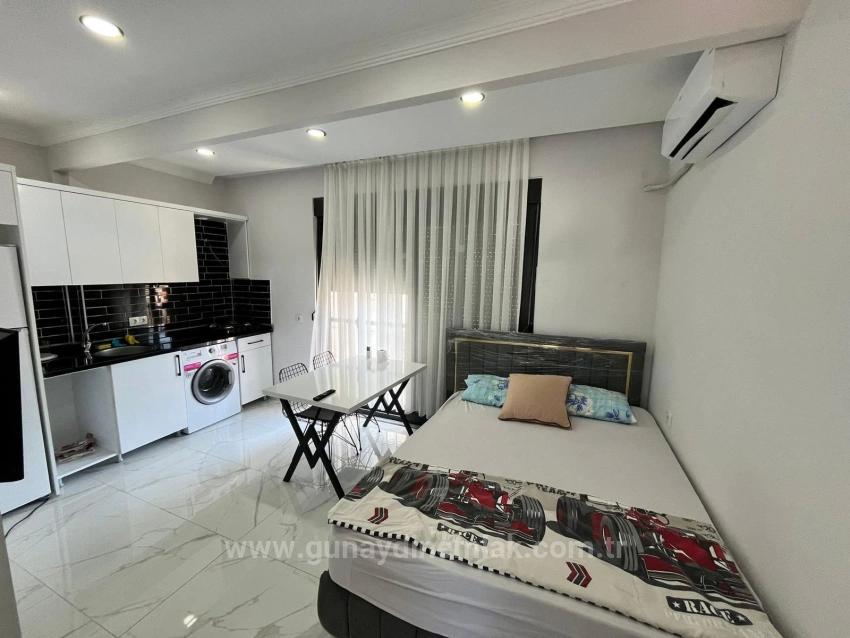 Furnished 1+0 Studio Apartment With Pool For Sale In Antalya Side