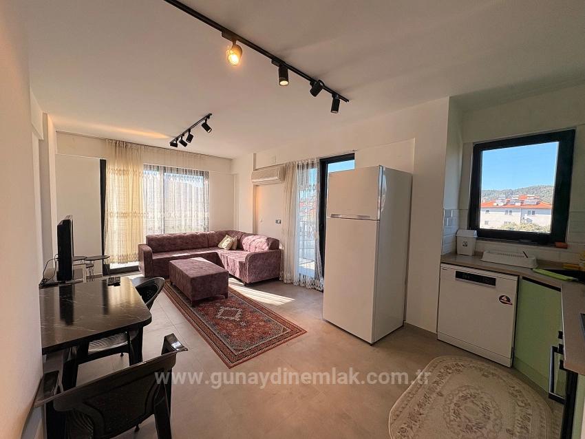 Fully Furnished 1+1 Apartment For Rent In Ortaca Karaburun Neighborhood.
