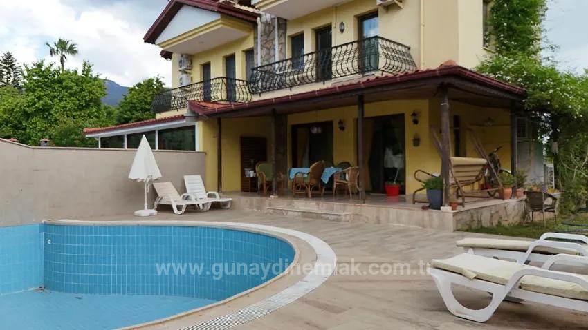 Detached 5+1 Triplex Villa With Pool For Sale In Dalyan Gülpınar Neighborhood.