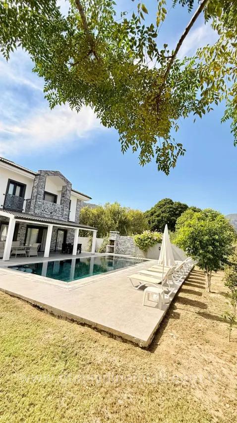 Dalyan Gülpınar Neighbourhood 4+1 Fully Detached For Sale Villa With Swimming Pool