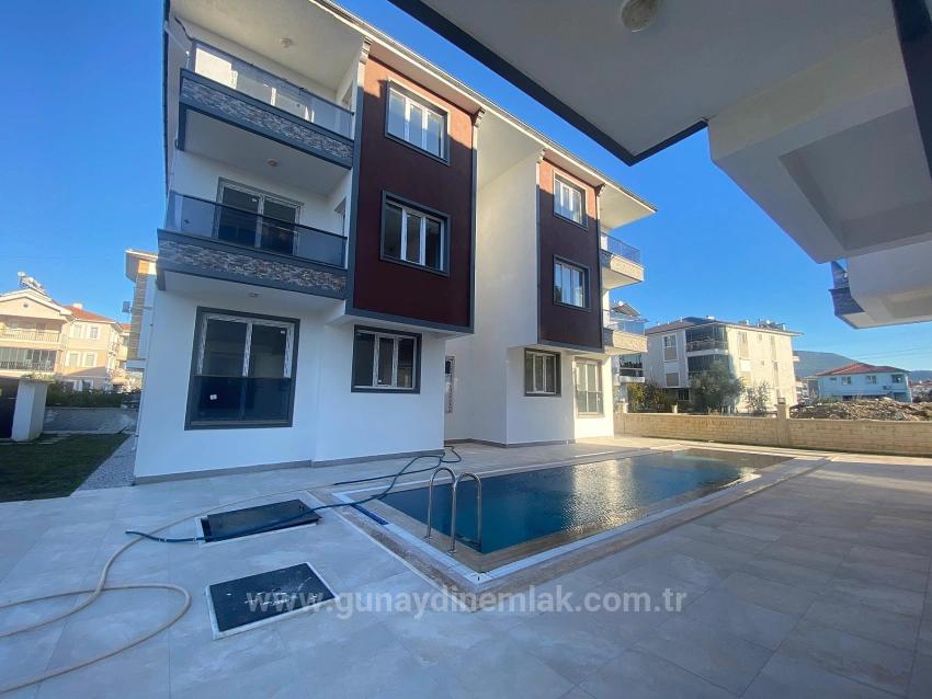 Dalaman Söğütlüyurt Mahallesinde Havuzlu Sitede 1+1 Sıfır Daire